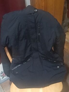 Black Women's  Zip-Front Coat